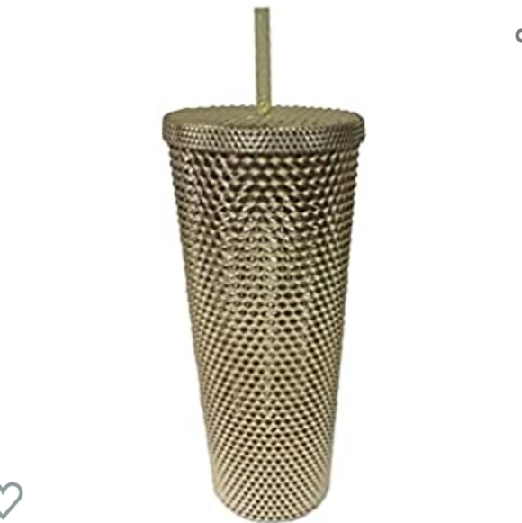 New Starbucks Holiday Winter 2022 Gold Sangria Bling Studded Cold Cup Tumbler - Picture 9 of 10